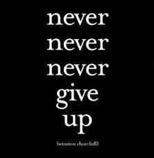 never ever ever give up!